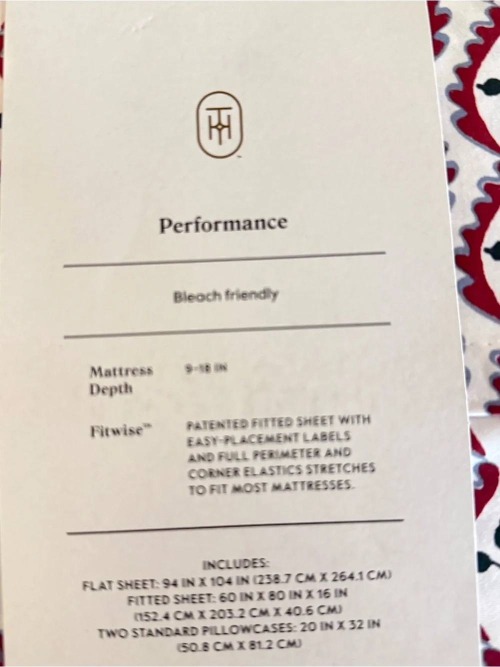 Threshold 400 Thread Performance Sheet Woodblock Leaf * NEW